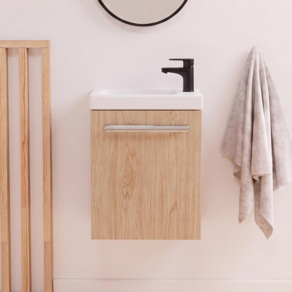 Ensemble lave-mains suspendu NEVADA avec robinet noir