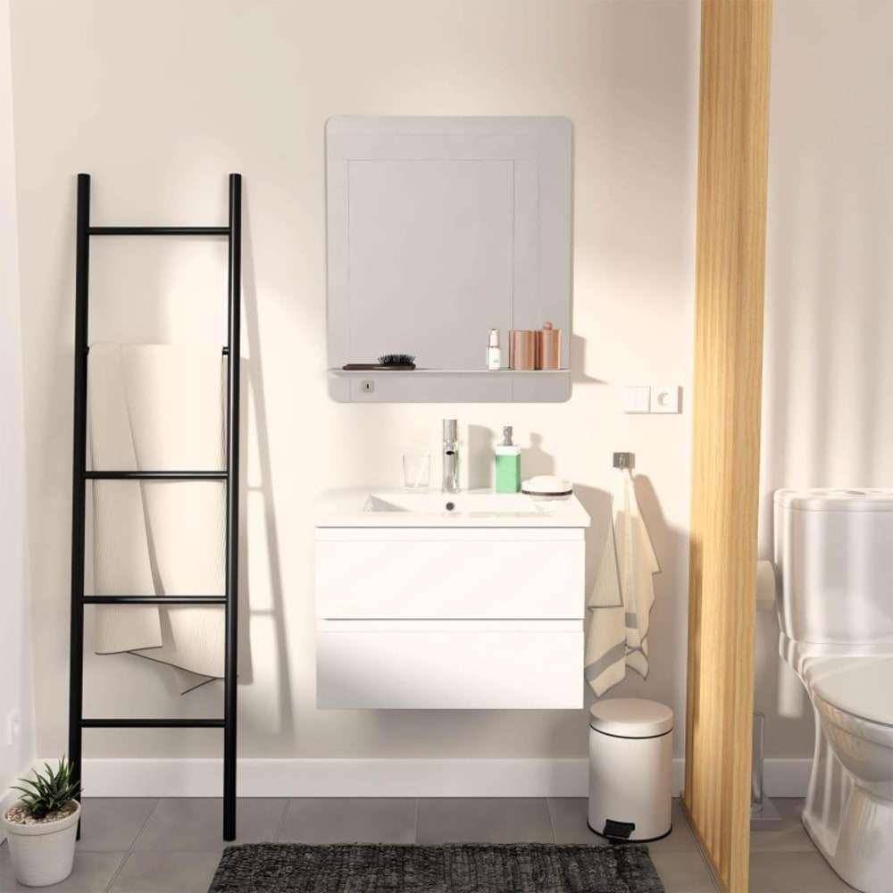 Ensemble meuble simple vasque SORRENTO 60 cm + robinet + miroir