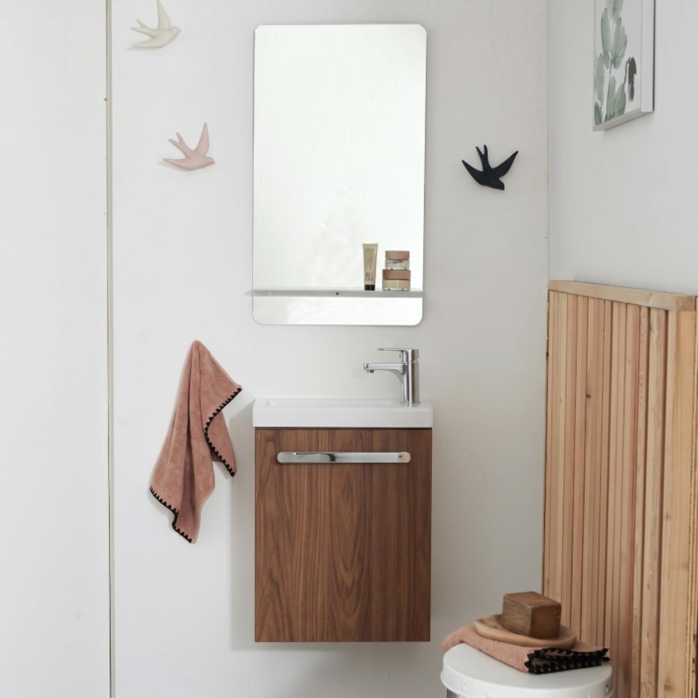 Ensemble lave-mains suspendu NEVADA avec robinet et miroir