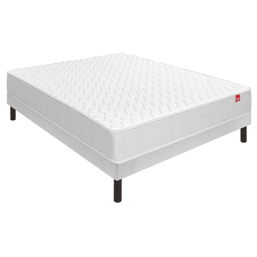 Ensemble Epeda DESTINATION + Sommier Escale confort ferme + Pieds 80x200 Ressorts