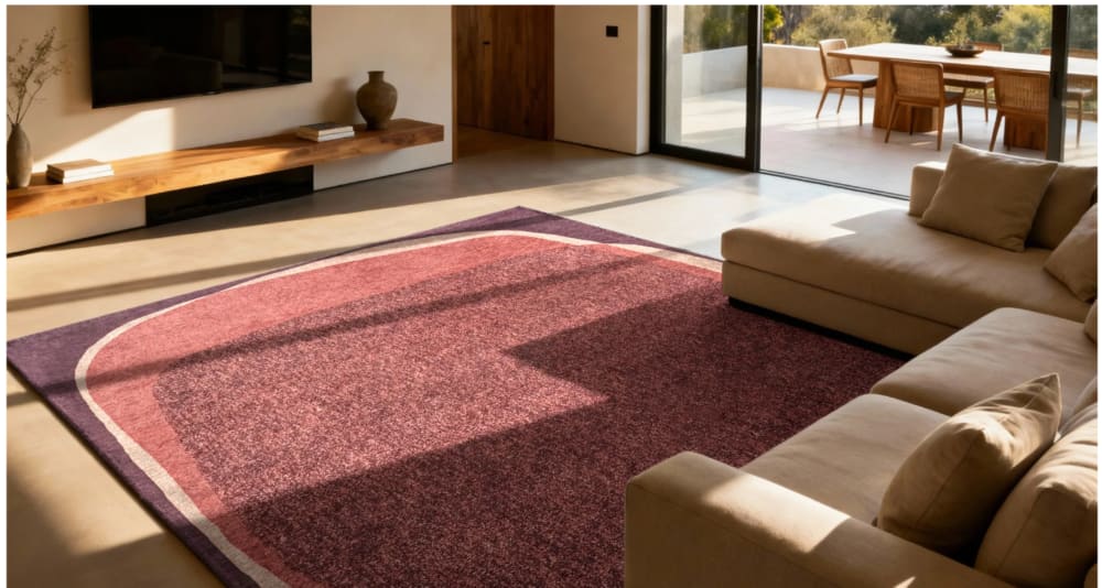 Tapis moderne tissé plat violet 170x240 cm