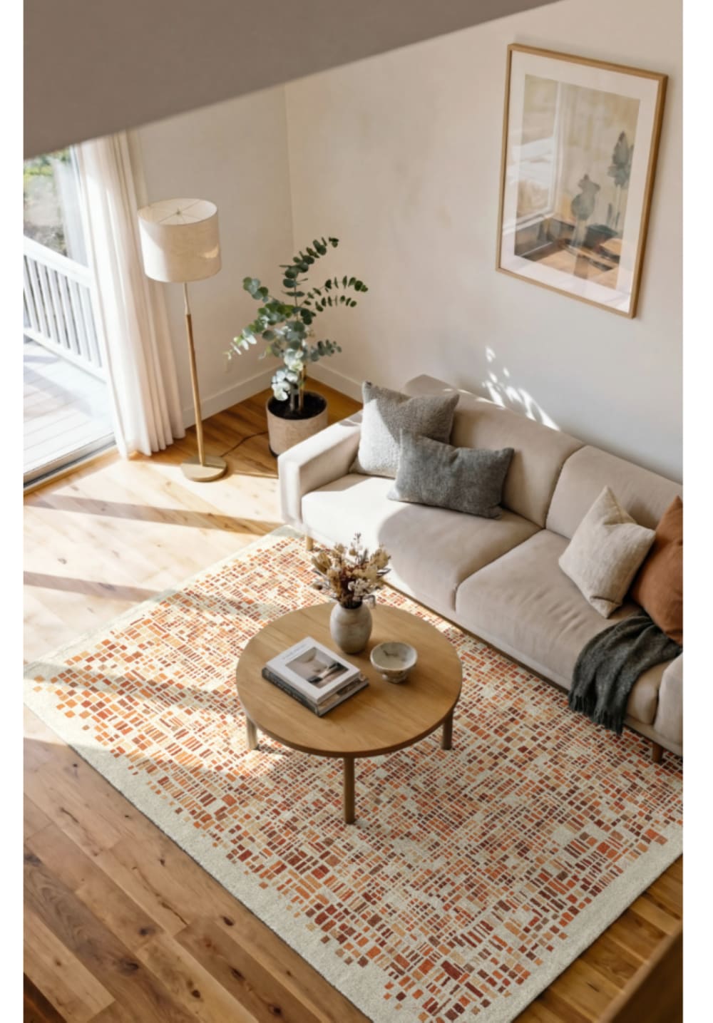 Tapis salon et chambre moderne tissé plat BOXY