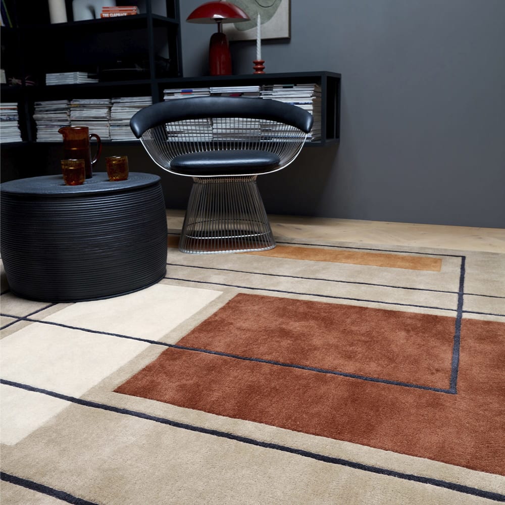 Tapis tufté main en laine Marron 200x290 cm