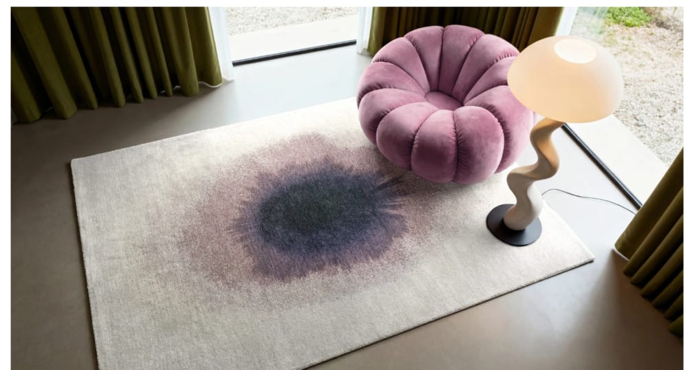 Tapis moderne tissé plat violet 170x240 cm