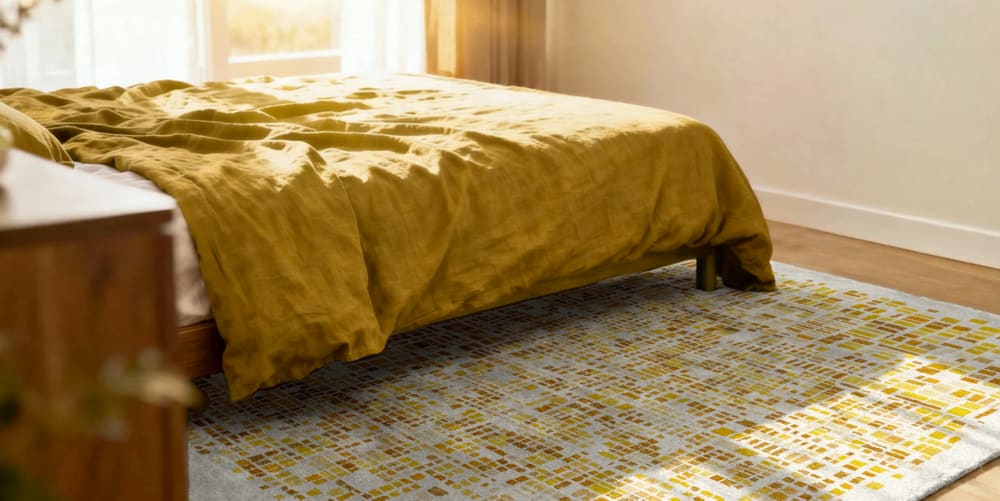 Tapis salon et chambre moderne tissé plat BOXY