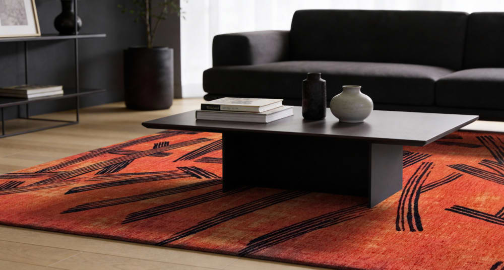 Tapis moderne tissé plat orange 200x280 cm
