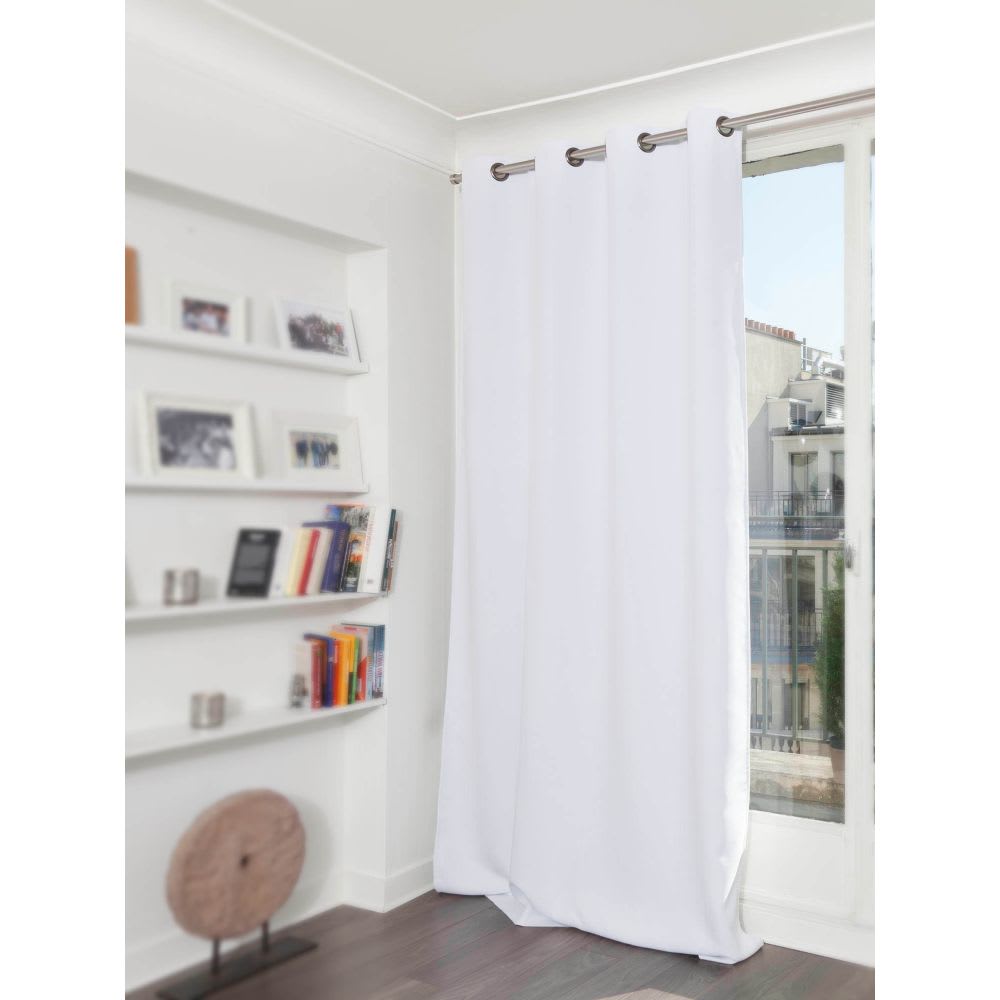 Rideau phonique Oeillets - Blanc MC720 135L x 250H MOONDREAM