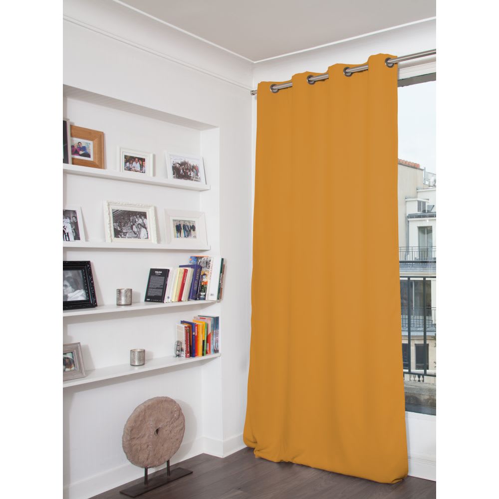 Rideau occultant Oeillets Jaune MC215 140L x 260H
