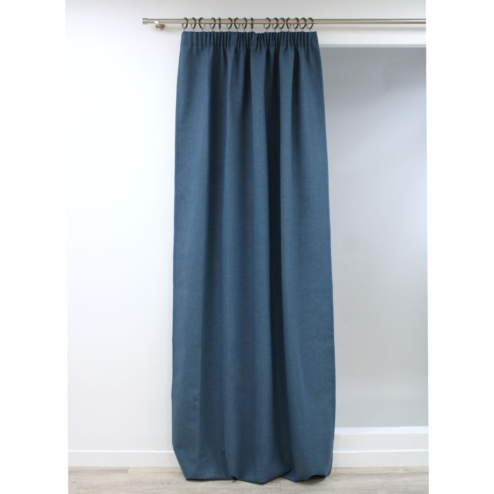 Rideau Occultant Total Effet Lin Galon fronceur Bleu MC56 130L x 250H