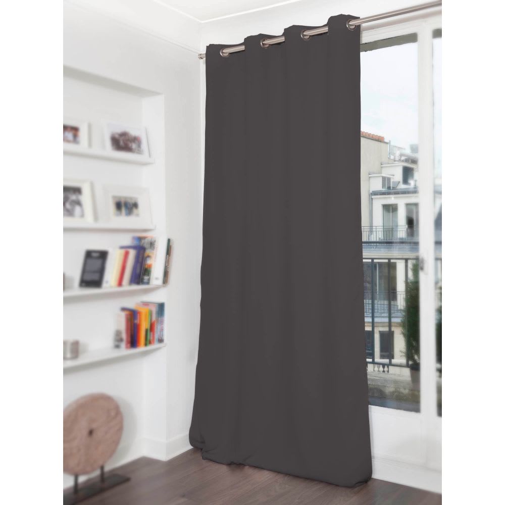 Rideau phonique Oeillets - Gris MC732 135L x 250H MOONDREAM