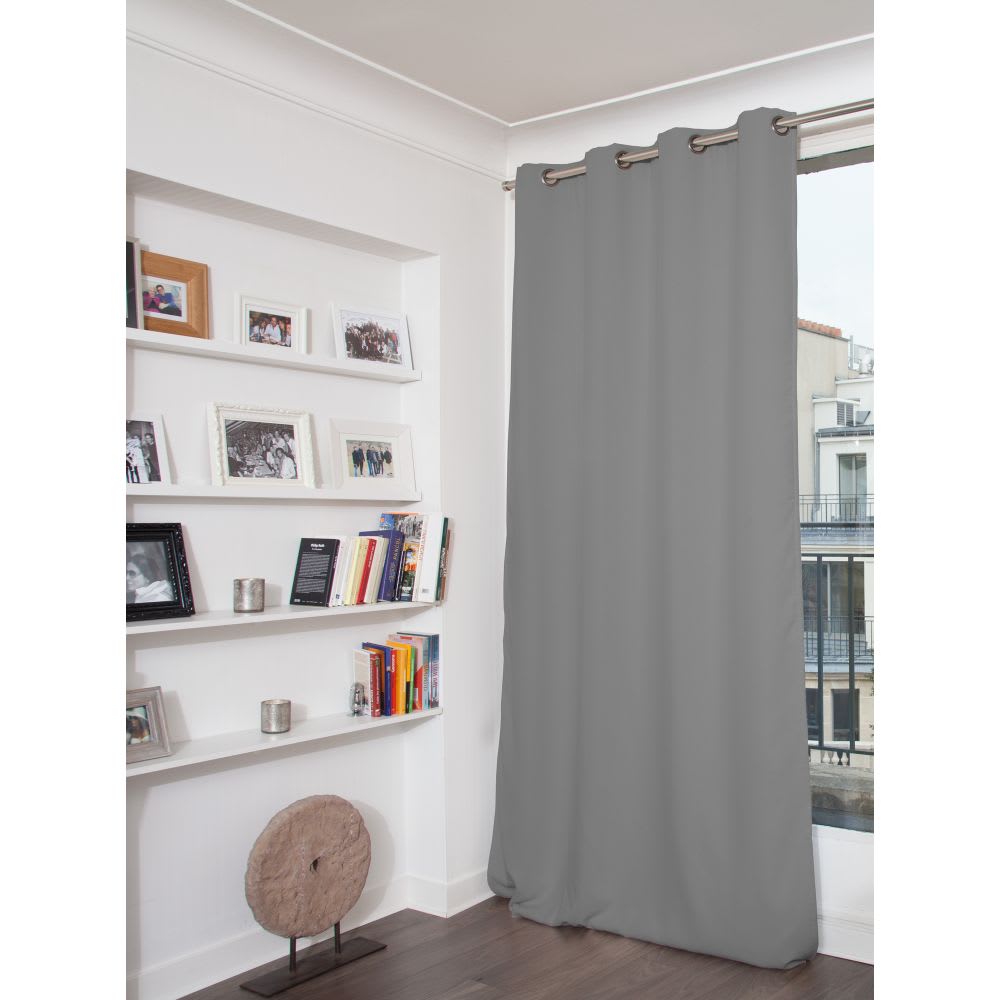 Rideau occultant Oeillets Gris MC09 140L x 260H