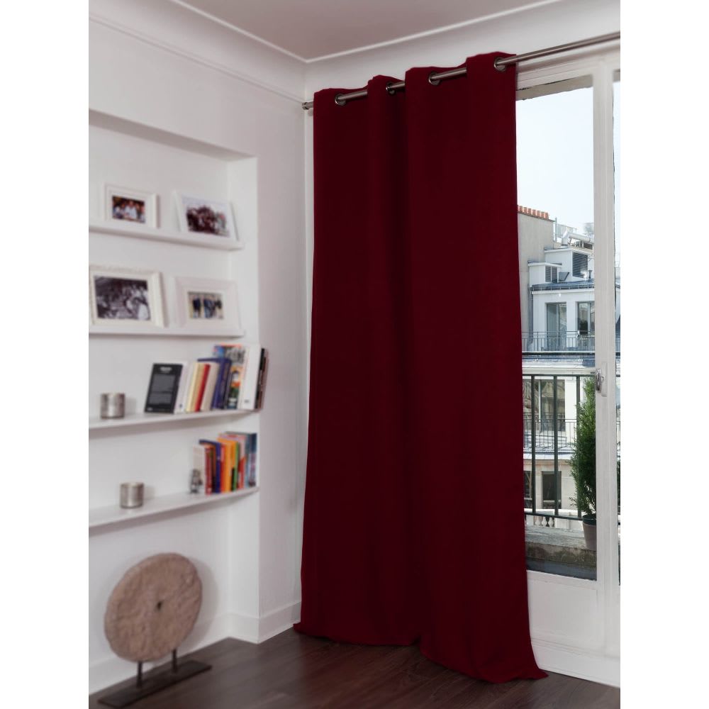 Rideau phonique Oeillets - Rouge MC330 135L x 250H MOONDREAM