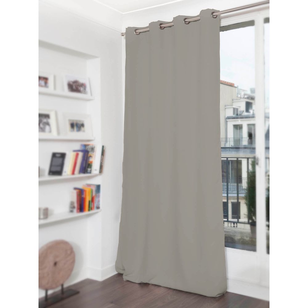 Rideau phonique Oeillets - Gris MC704 135L x 250H MOONDREAM