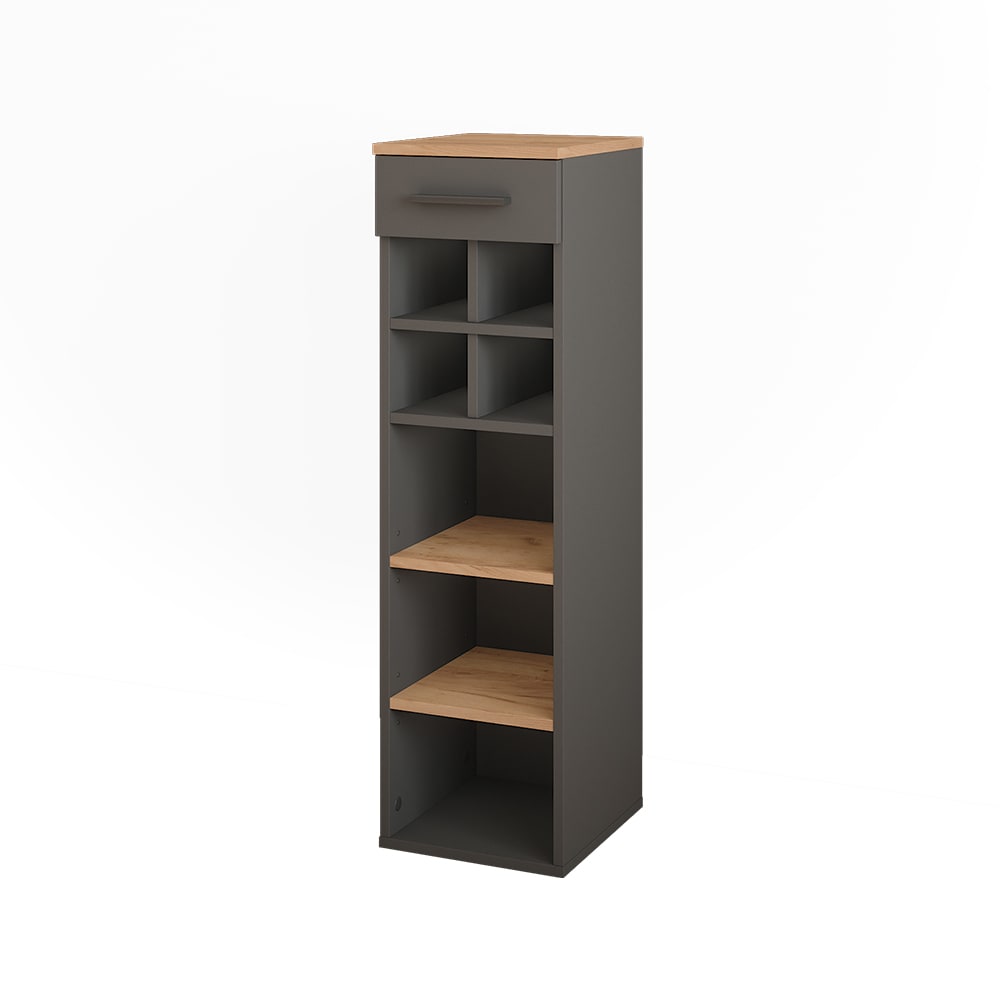 Vicco Casier à vin Chêne doré/anthracite 30x106cm