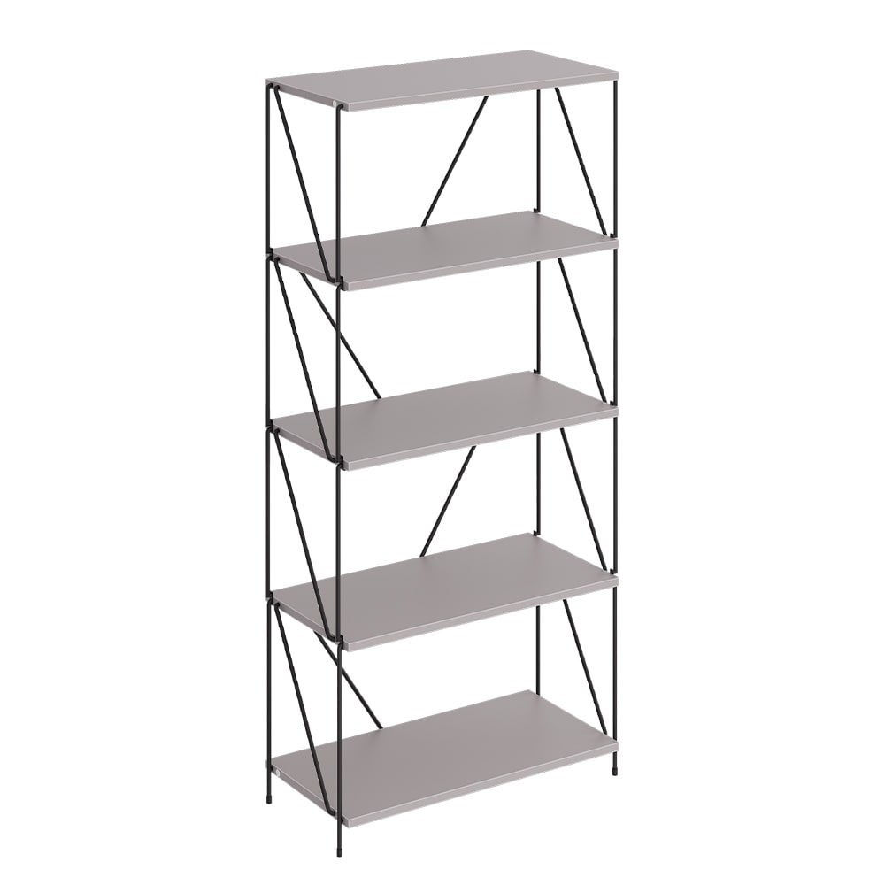 Vicco Étagère à livres Gris/noir 60x134.5cm