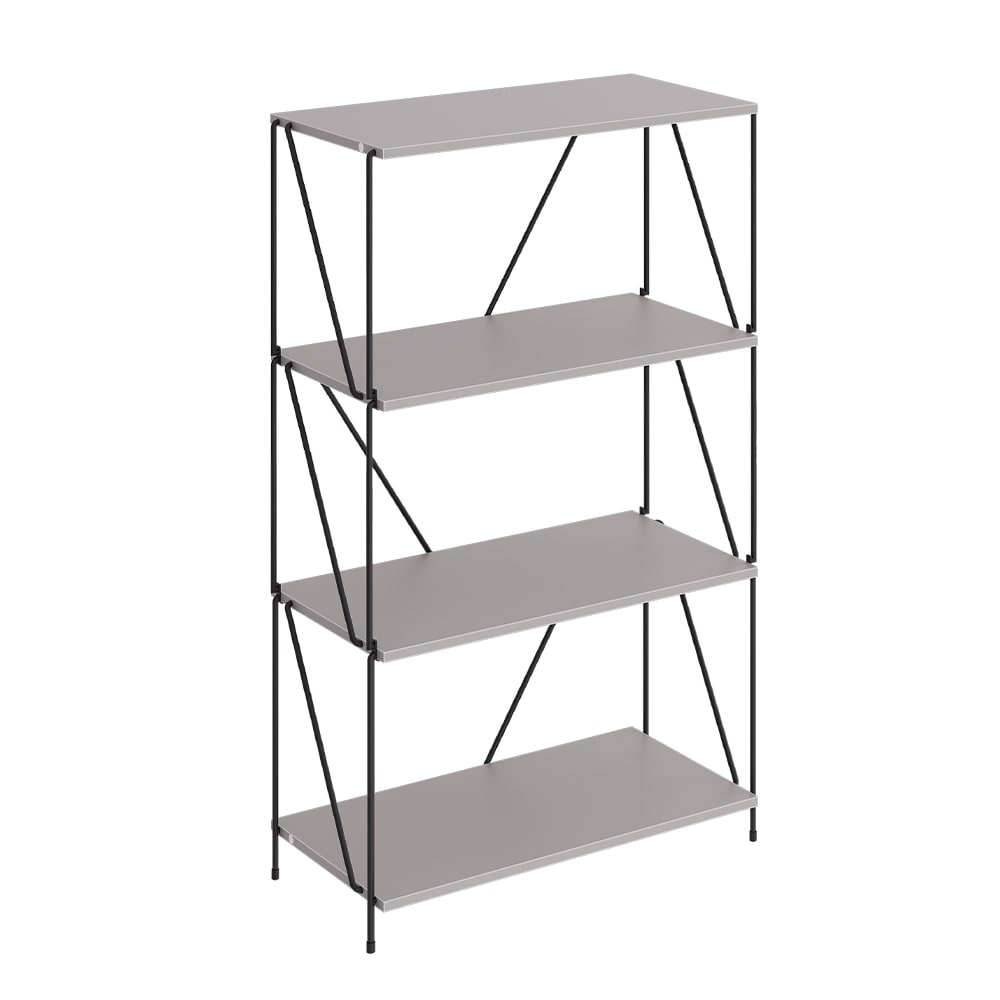Vicco Étagère à livres Gris/noir 60x102.5cm