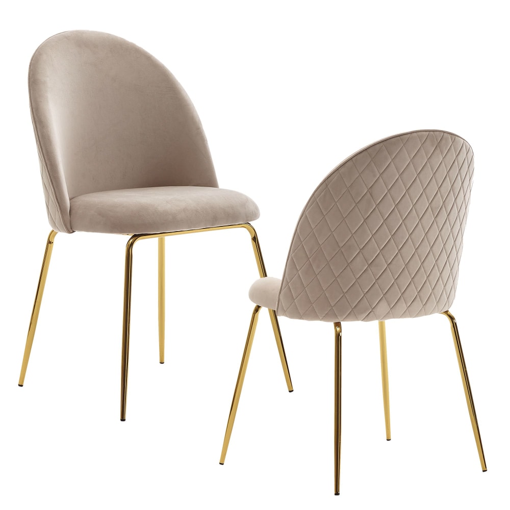 Ensemble de 2 Chaises de salle à manger Velours Chaises de Cuisine Tissu FineBuy