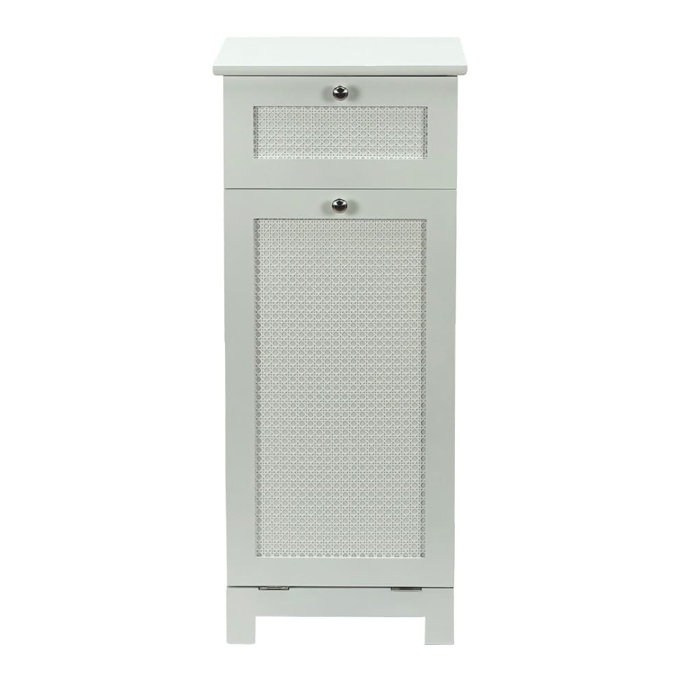 Collecteur de linge 38x90x40cm Blanc Meuble niche Panier à linge Salle de bain FineBuy