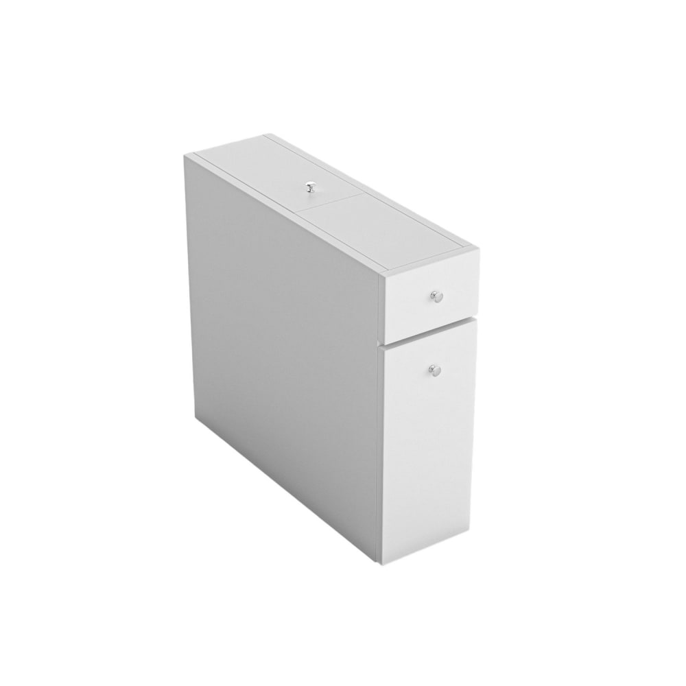 Rangement De Salle De Bain Compact 2 Tiroirs Et Une Porte