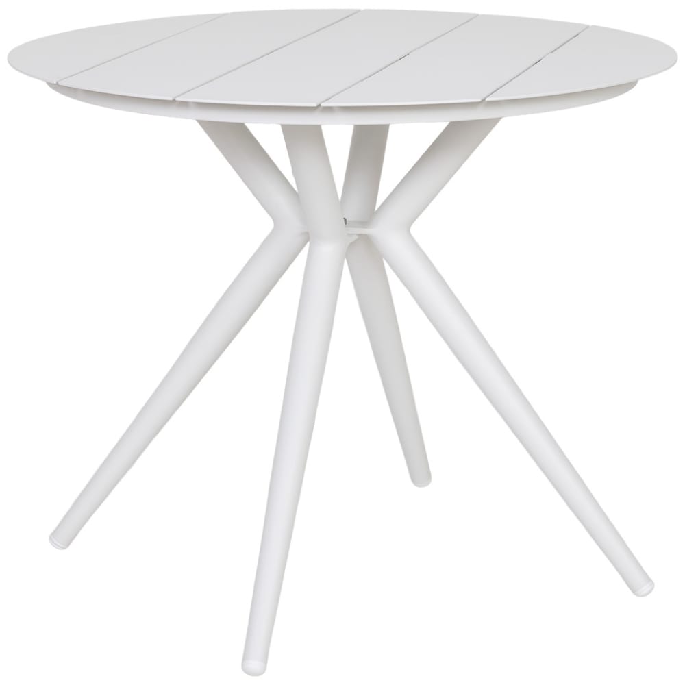 Table En Aluminium Blanc 90x75 Cm