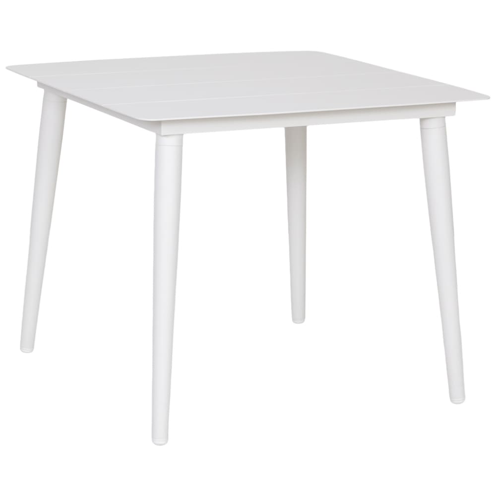 Table En Aluminium Blanc 90x90x75 Cm