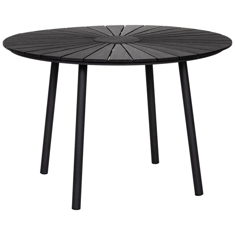 Table En Aluminium Noir, D109,5 X 72 Cm