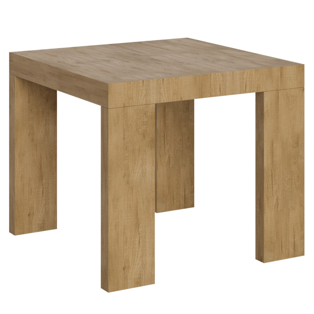 Table Extensible 90x90/246 Cm Roxell Chêne Nature