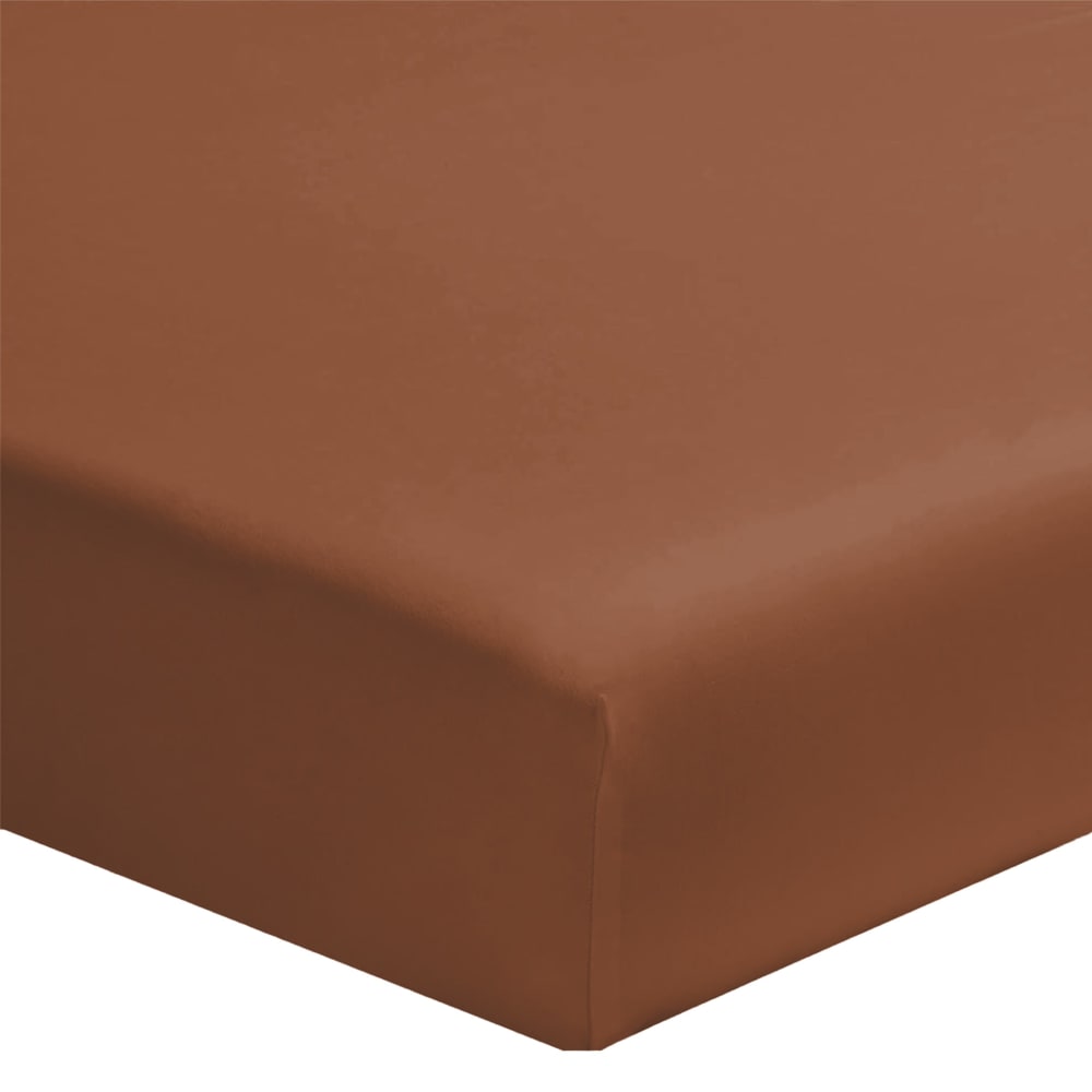 Drap Housse 180x200cm - Mocca Mousse - Satin De Coton - Morphea