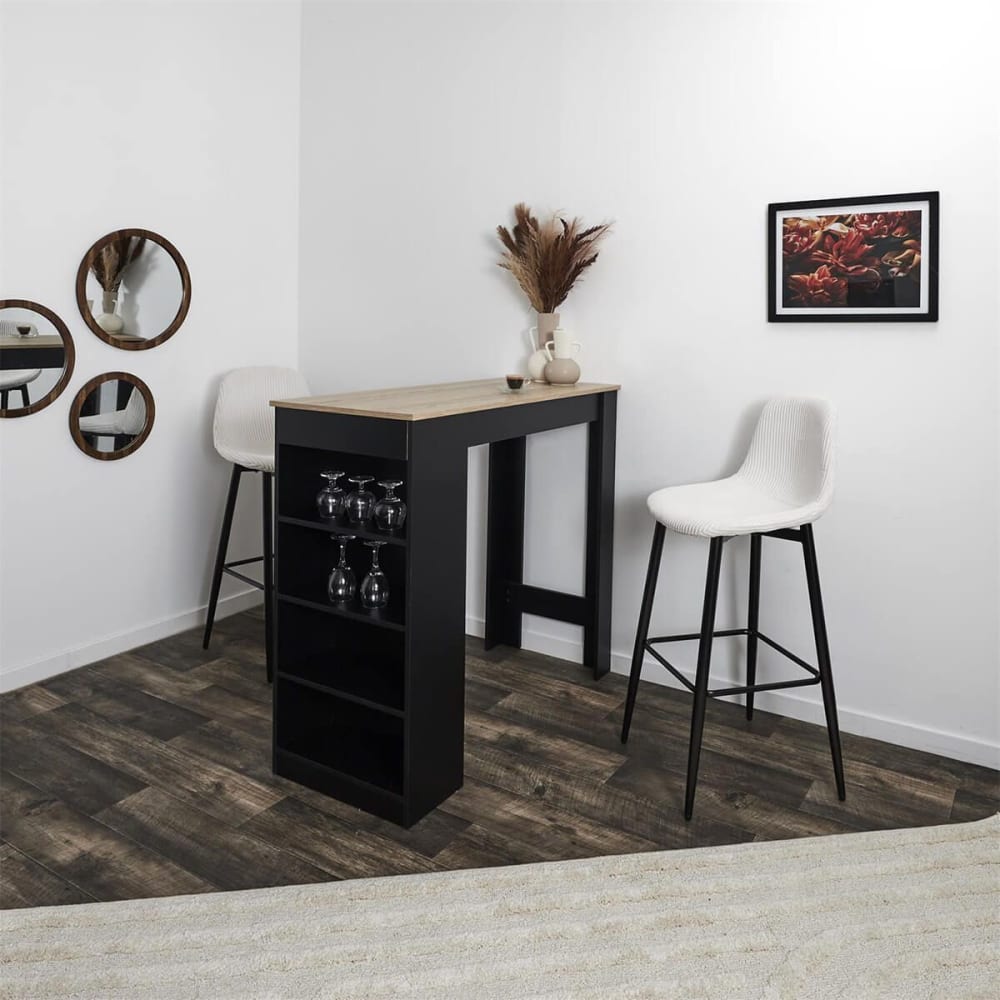Amory - Lot De 2 Tabourets De Bar En Velours Côtelé Coloris Crème