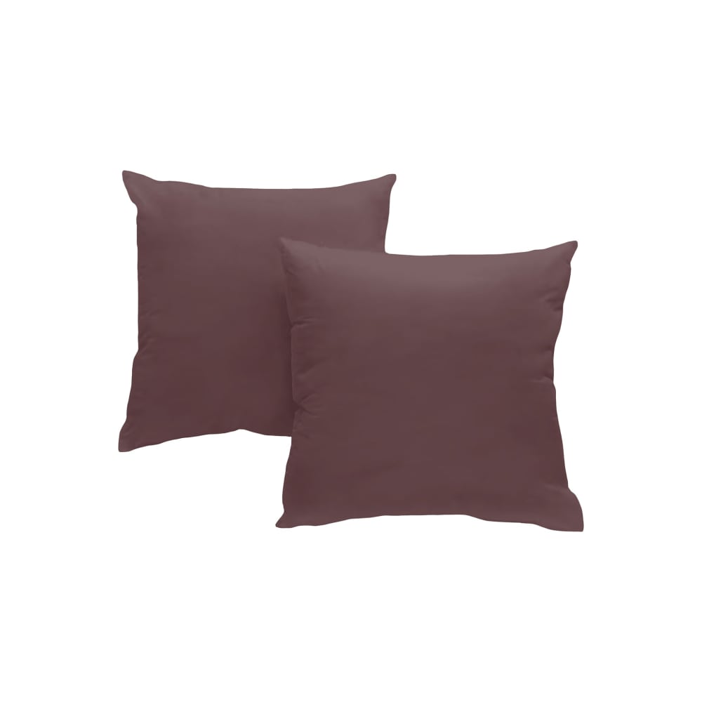 2 Taies D'oreillers 60x60cm - Chocolate Martini - Coton Lavé - Morphea