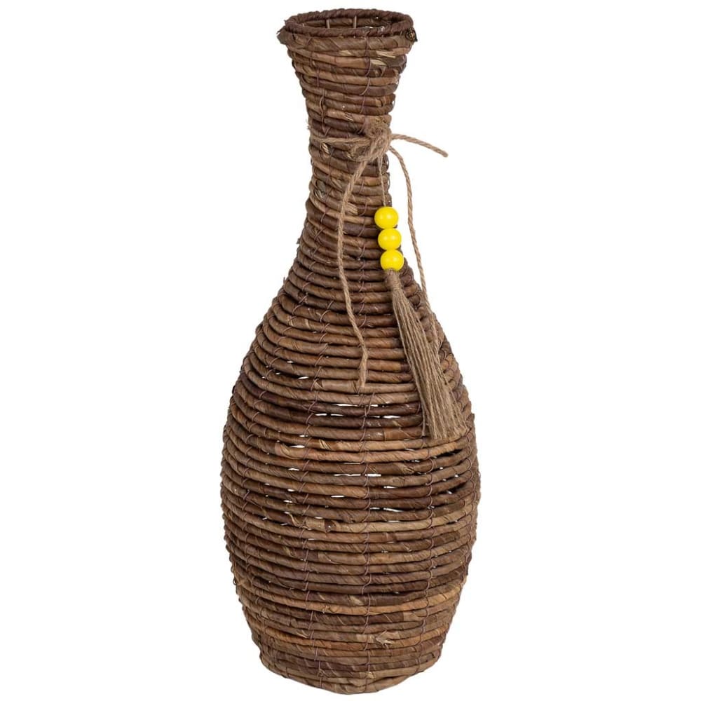 Vase De Feuille De Bananier Naturel Marron, D25x57 Cm