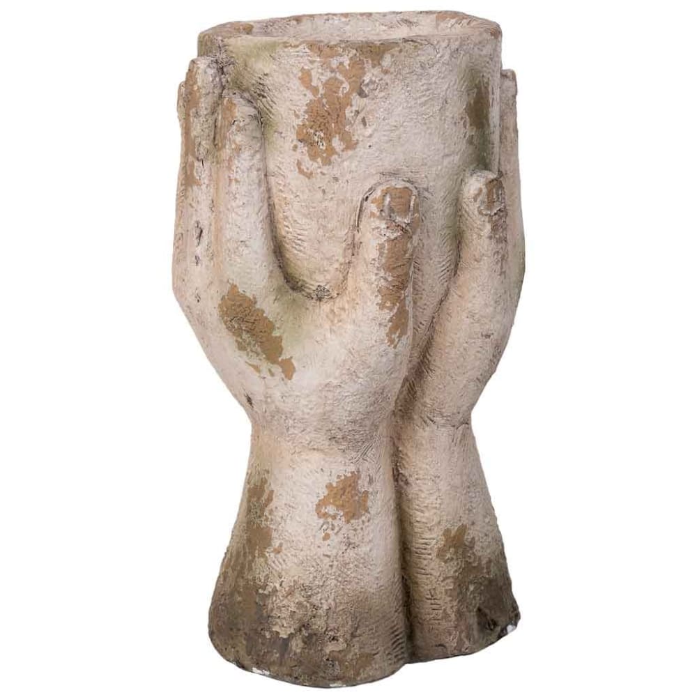 Jardinière Décorative Couleur Pierre, 33x19x40h Cm