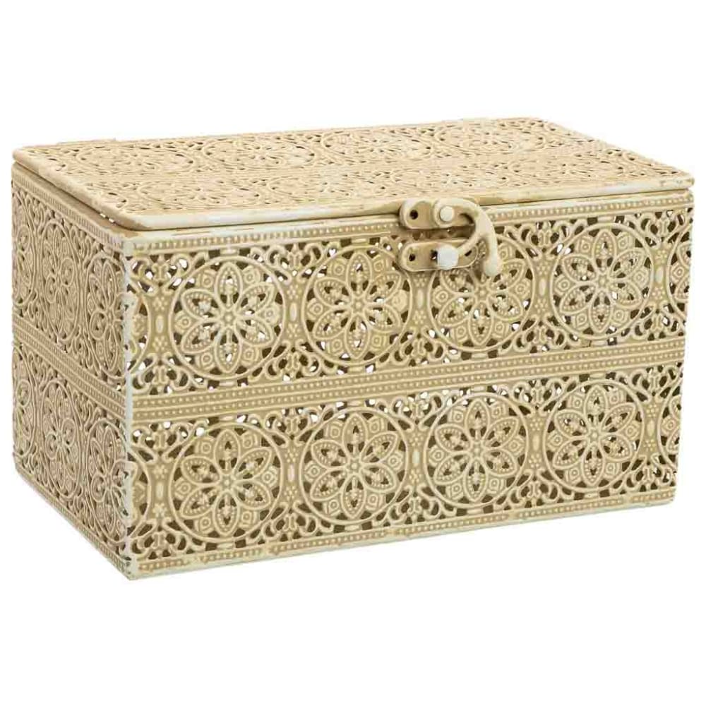 Boîte en métal marron 21x13x12 cm