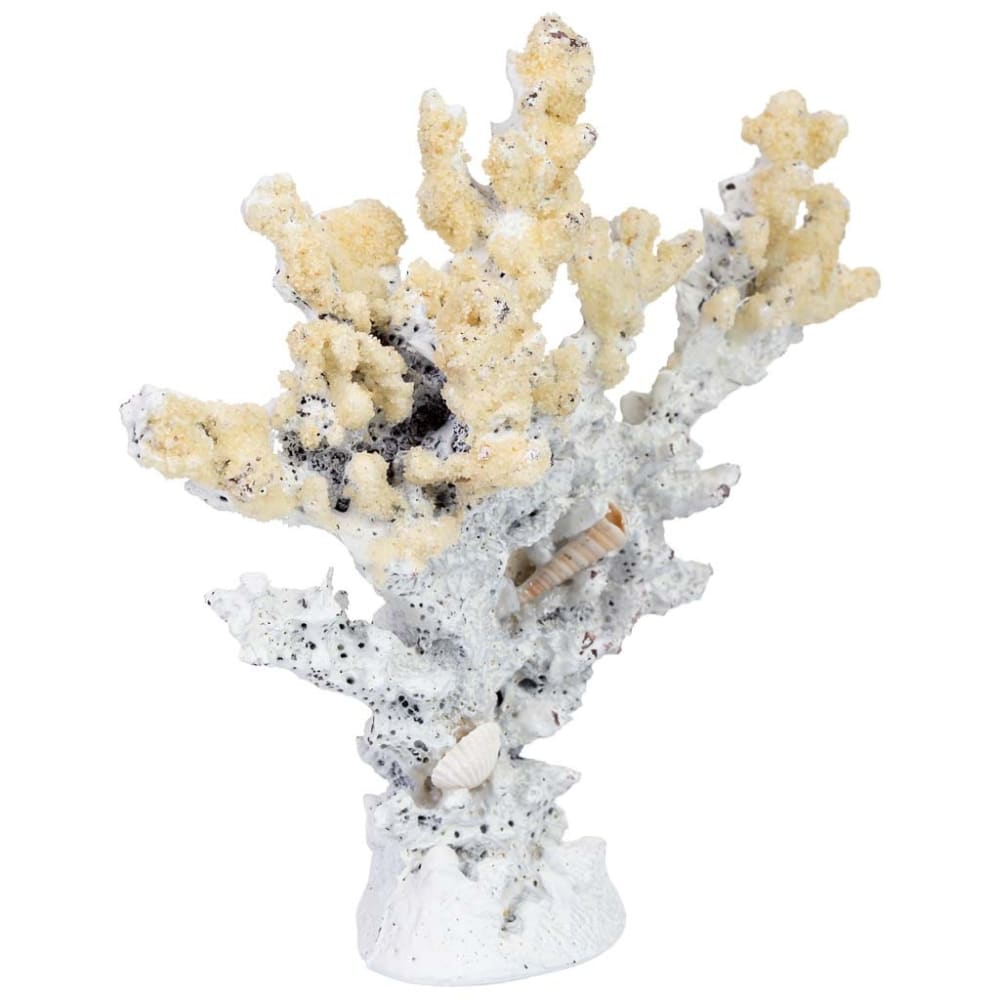 Figurine De Décoration Corail En Résine Blanche 18x6x17 Cm