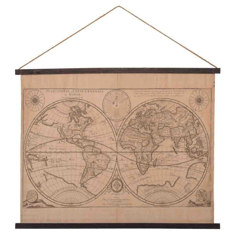Toile Parchemin En Lin Imprimé 97x76x2 Cm
