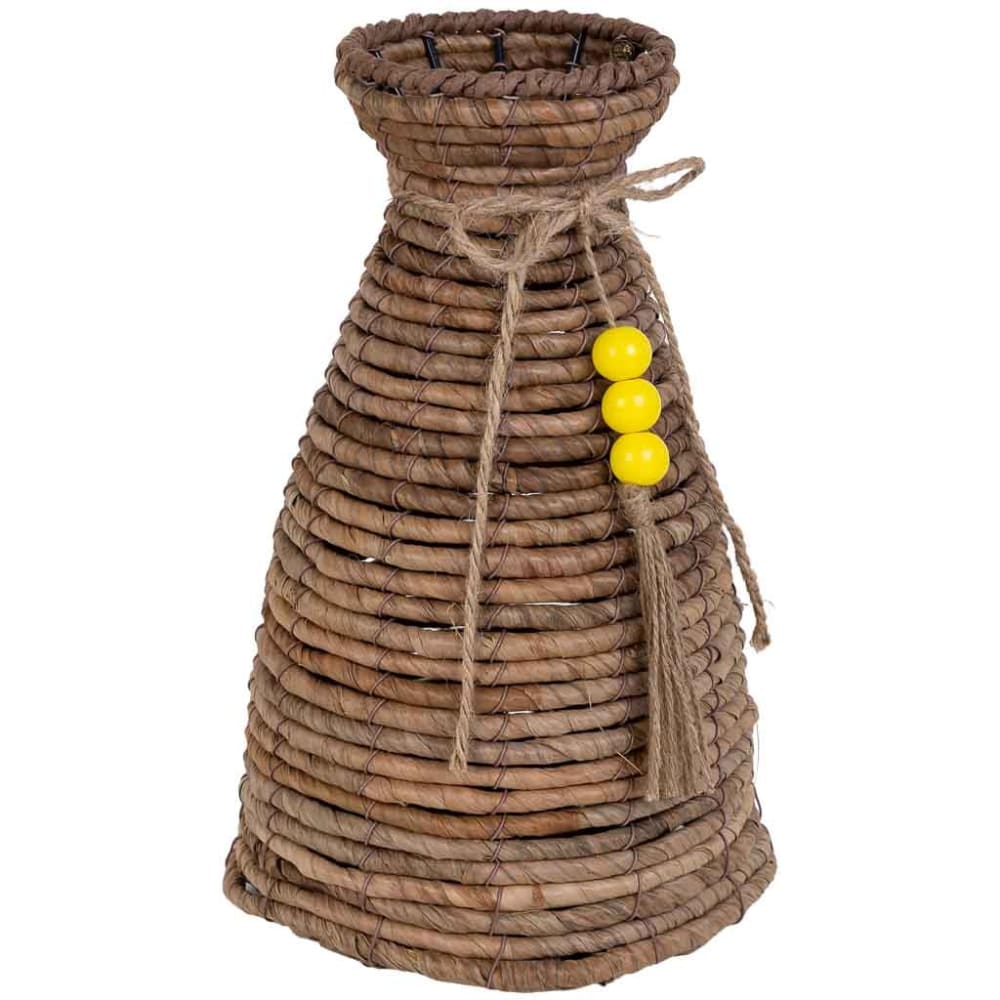 Vase De Feuille De Bananier Naturel Marron, D19x31 Cm