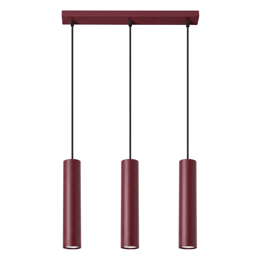 Sollux Lagos Suspension Bar Bordeaux 3x Gu10