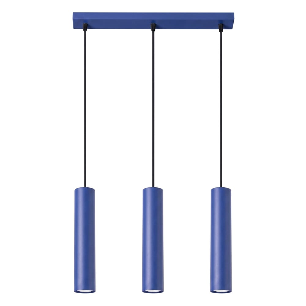 Sollux Lagos Suspension Bar, Plafonnier Bleu Outremer, 3 X Gu10