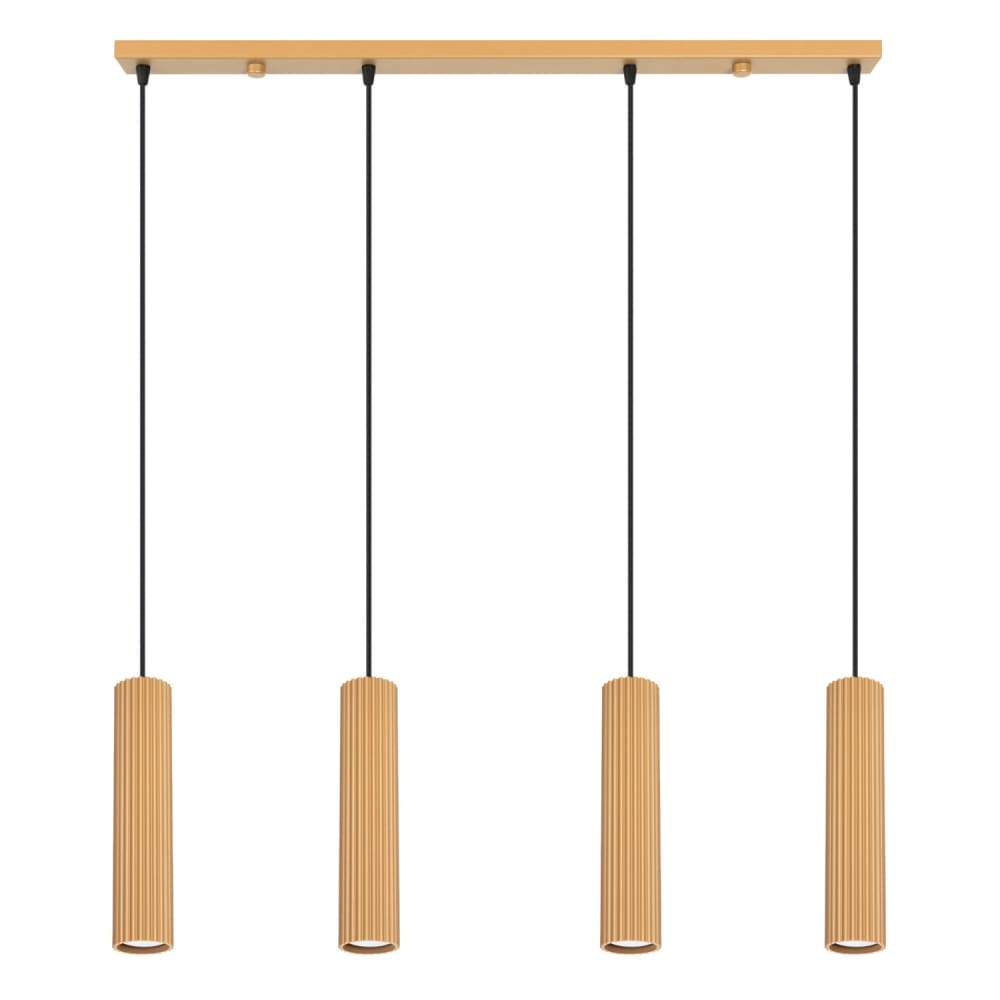 Sollux Karbon Suspension À Barre Lumineuse Dorée 4x Gu10
