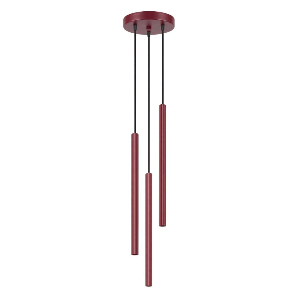 Sollux Arche Suspension Cluster, Couleur Bordeaux, 3 X G9