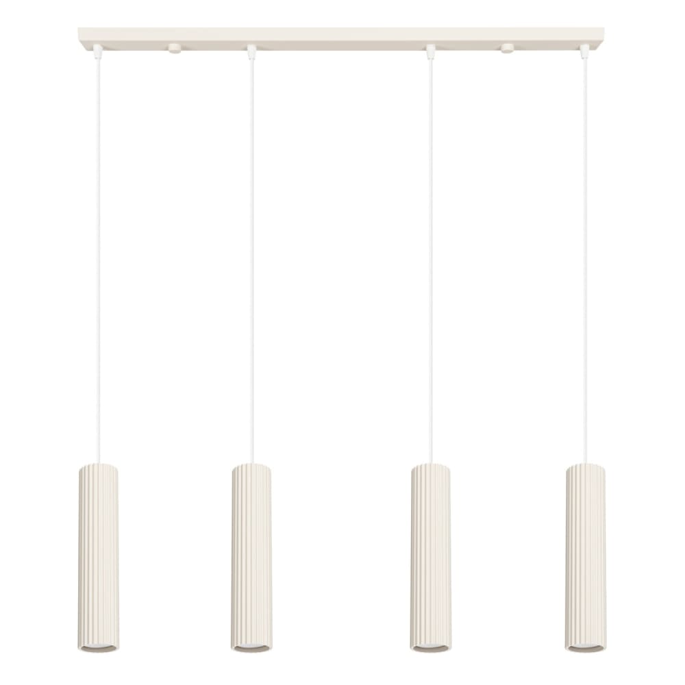 Sollux Karbon Suspension À Barre De Suspension Beige 4x Gu10