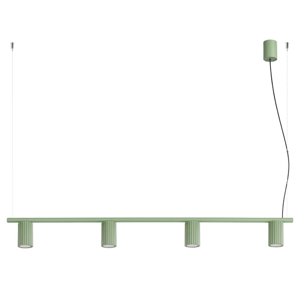 Sollux Karbon Suspension De Bar, Couleur Sauge, 4 Ampoules Gu10