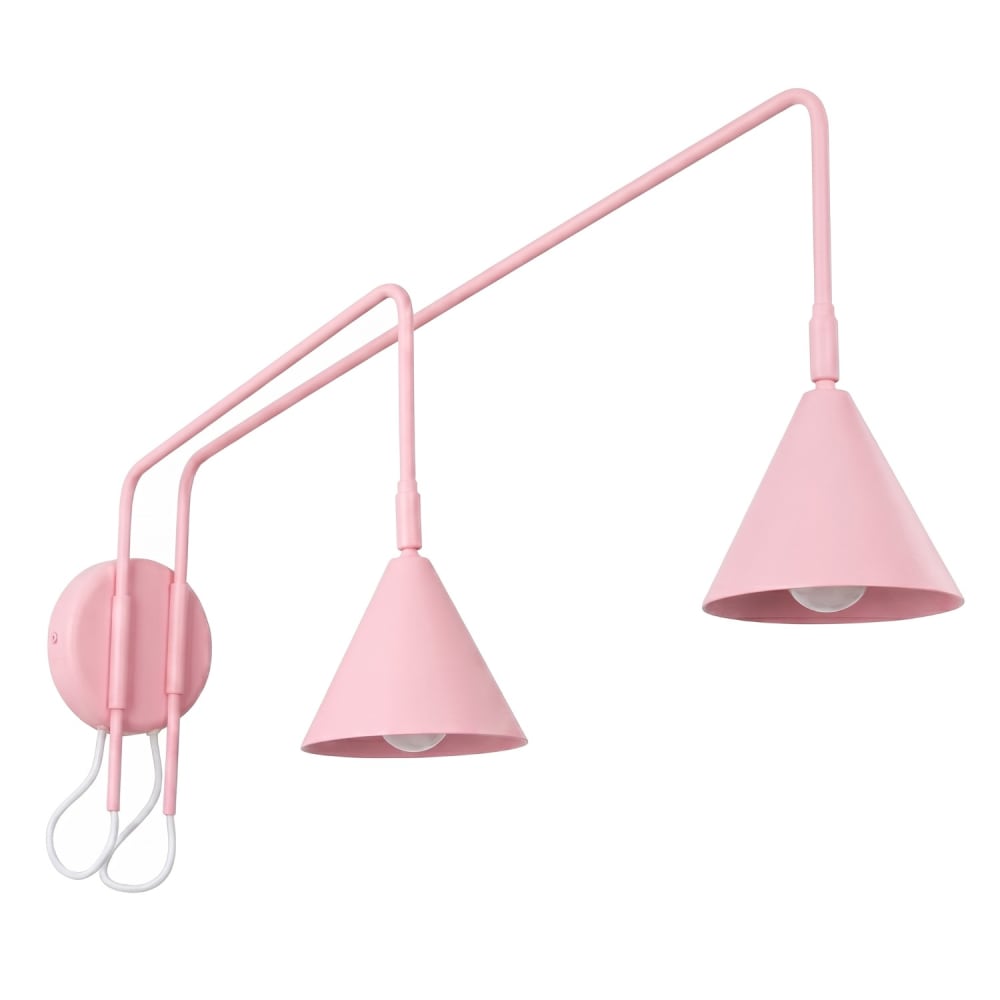 Sollux Nox Applique Murale Double Dôme Rose 2x E14