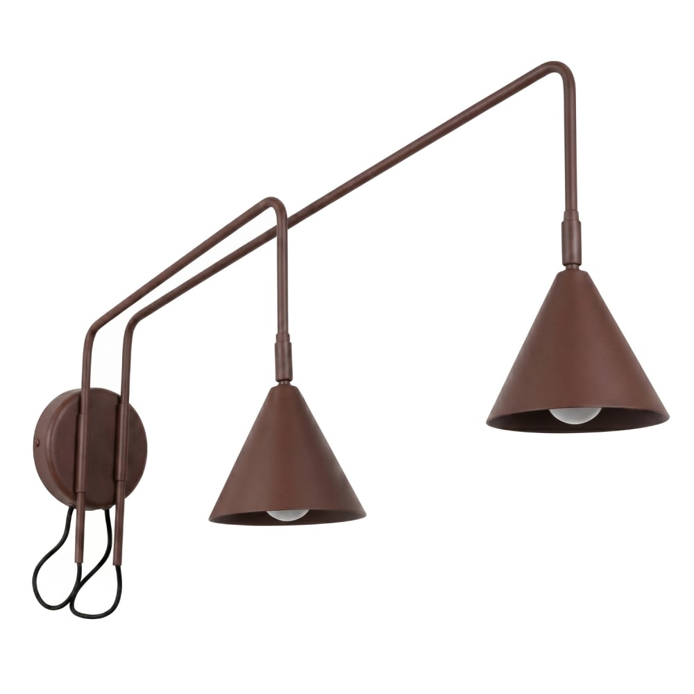 Sollux Nox Applique Murale Double Dôme Marron 2x E14