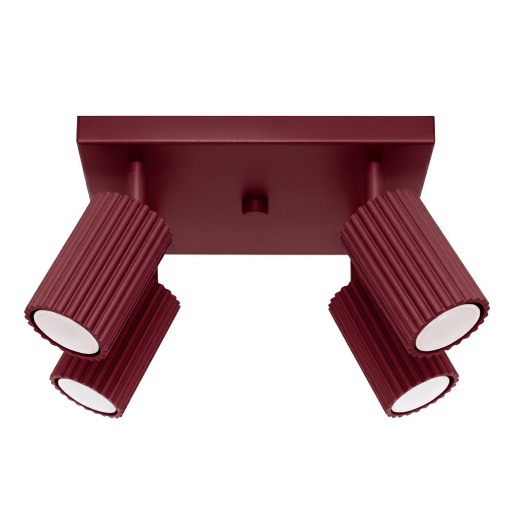 Sollux Karbon Spots Encastrés Au Plafond, Couleur Bordeaux, 1 Ampoule Gu10