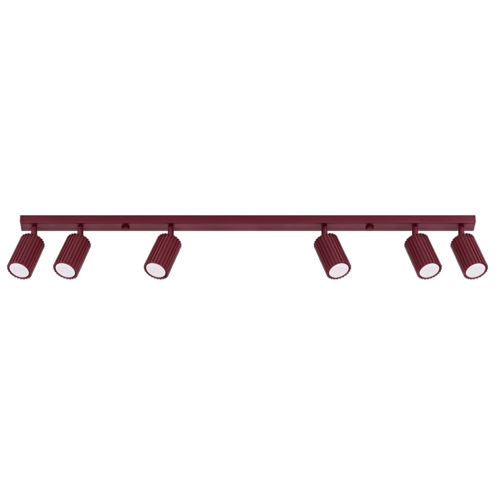 Sollux Karbon Barre De Spots Encastrés Au Plafond, Couleur Bordeaux, 6 X Gu10