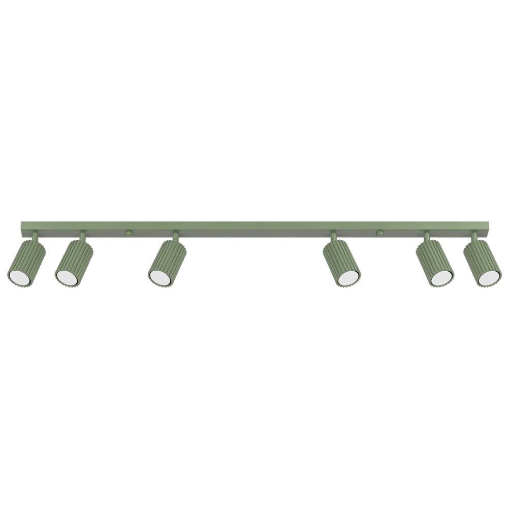 Sollux Karbon Barre De Spots De Plafond Sauge 6x Gu10