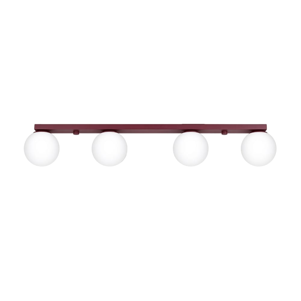 Sollux Yoli Barre De Spots De Plafond Quadruple Bordeaux 4x G9