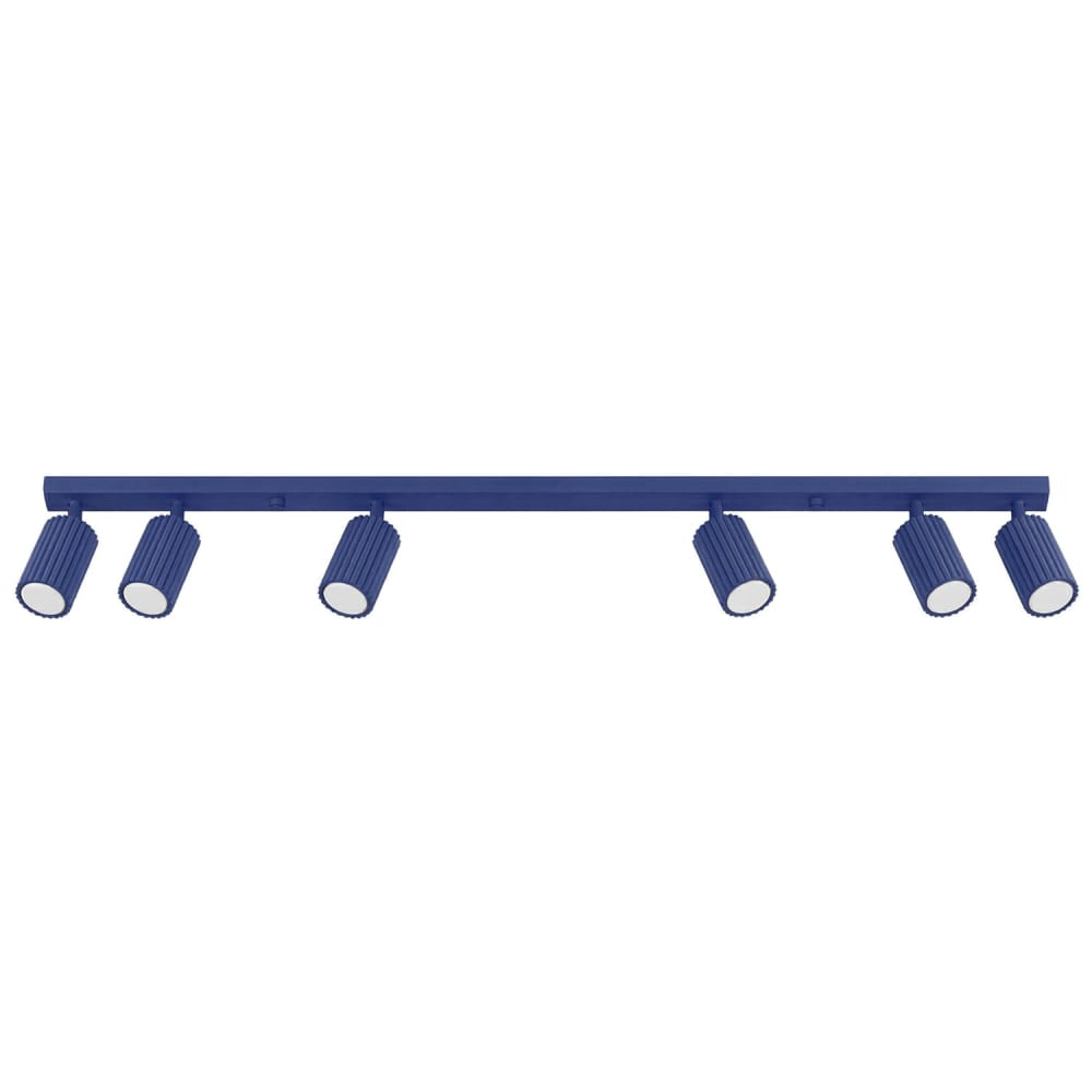 Sollux Karbon Barre De Spots De Plafond Bleu Outremer 6x Gu10