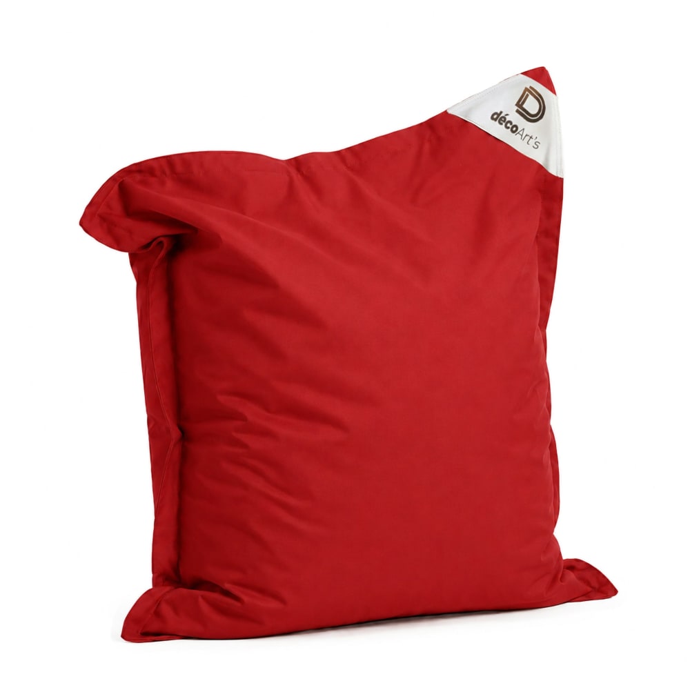 Housse De Pouf Xl 120x80 Rouge Piment - (housse Seule À Garnir - Intérieur/extérieur)